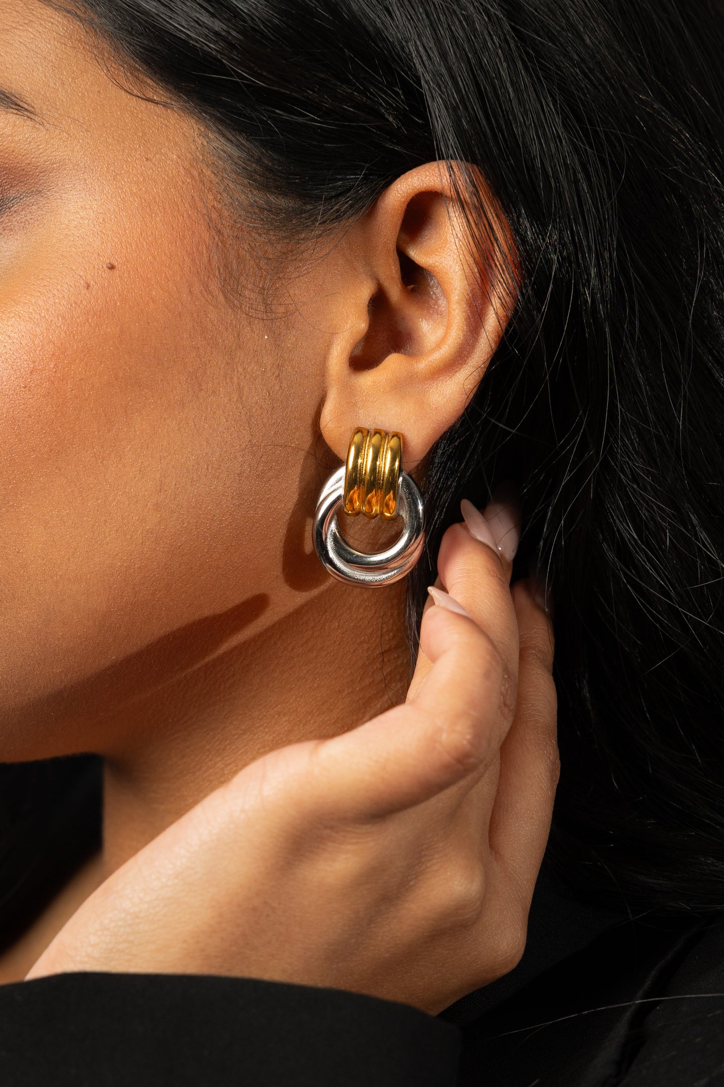 Synergy Earrings - Mixed Metal